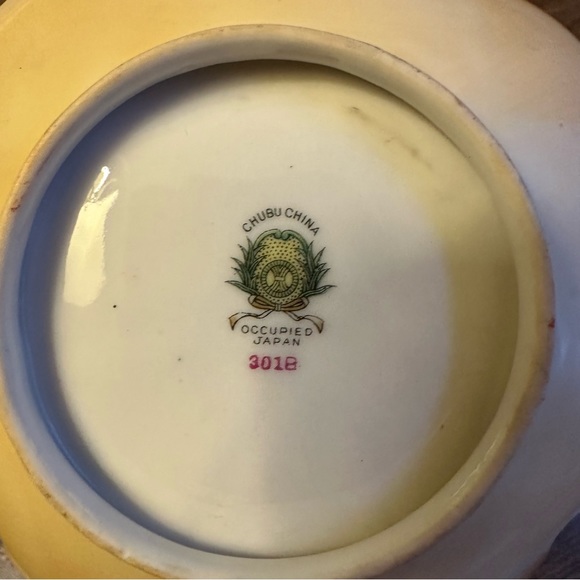 Vintage Chubu China Trinket Dish Occupied Japan Japanese Maple Leaf 🍁 Fall - Picture 6 of 8